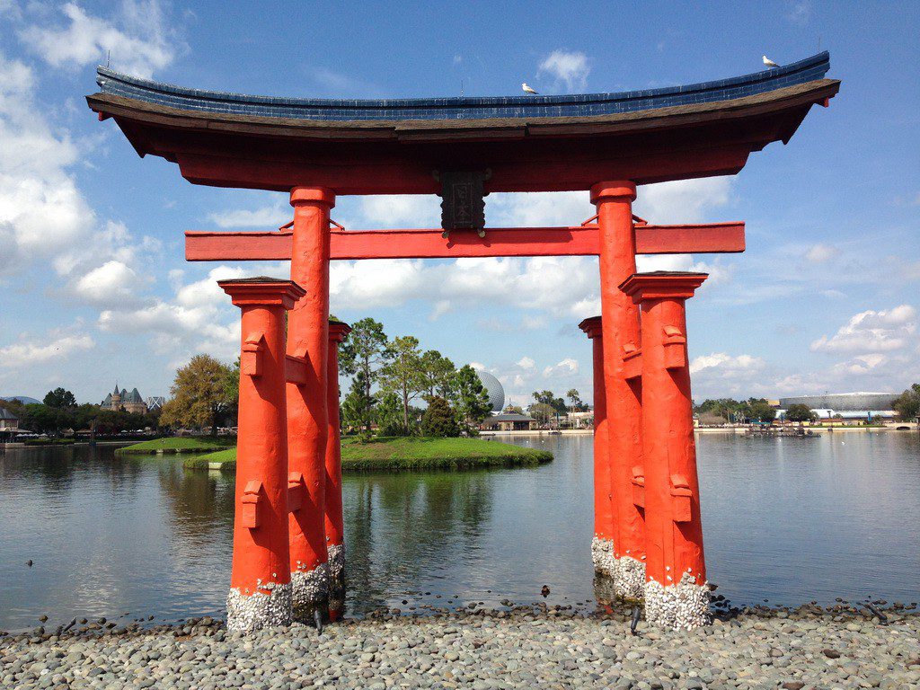 The Japan gate has become very orange