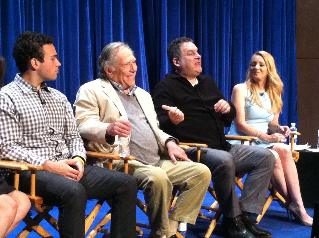 Garlin and George Segal joke with each other