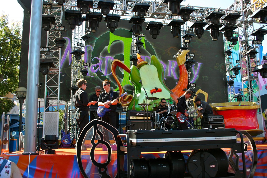 Sound check for the Mad T Party house band