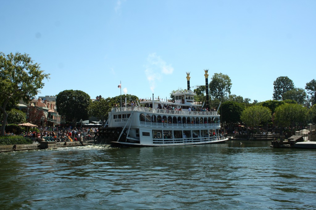 The Mark Twain passes New Orleans Square
