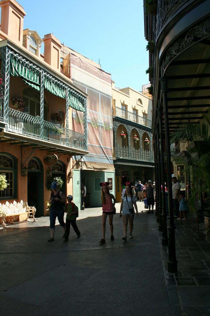 Tarps hide additional work still being carried out