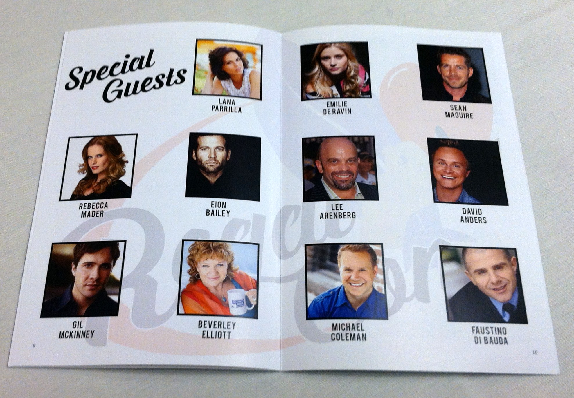 Regal Con 2015 Special Guests from the Program
