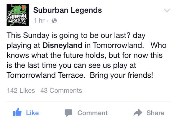 Suburban Legends post on Facebook