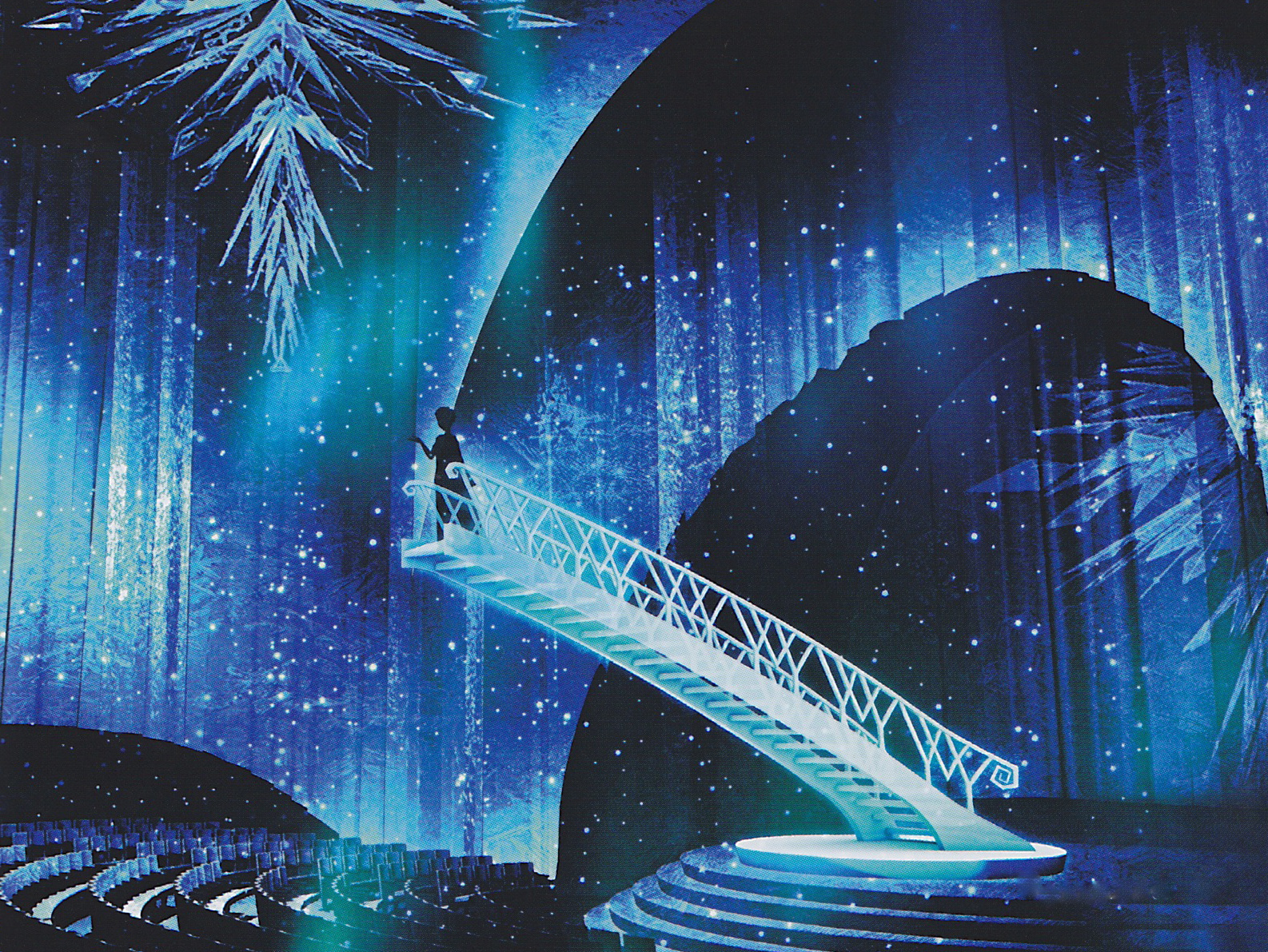 Production sketches for set designs