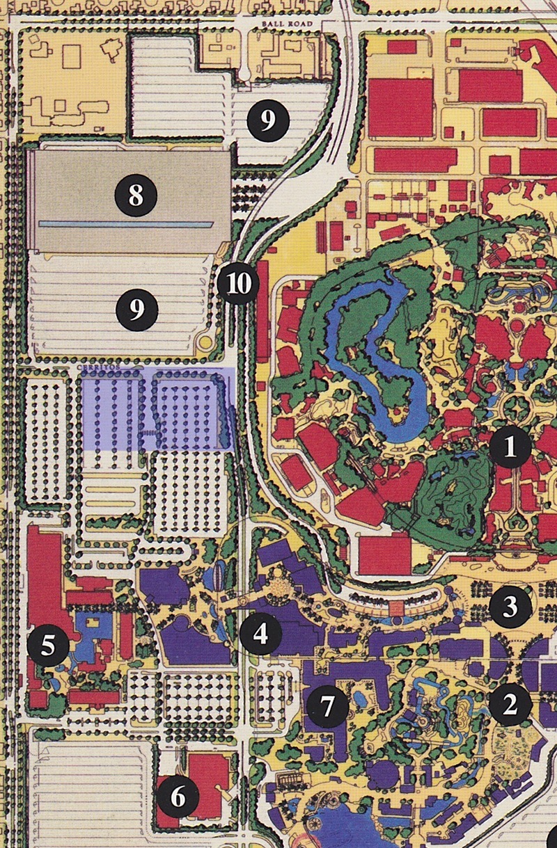 The last map released to the public before ground was broken for construction still depicted differences with what was finally built.