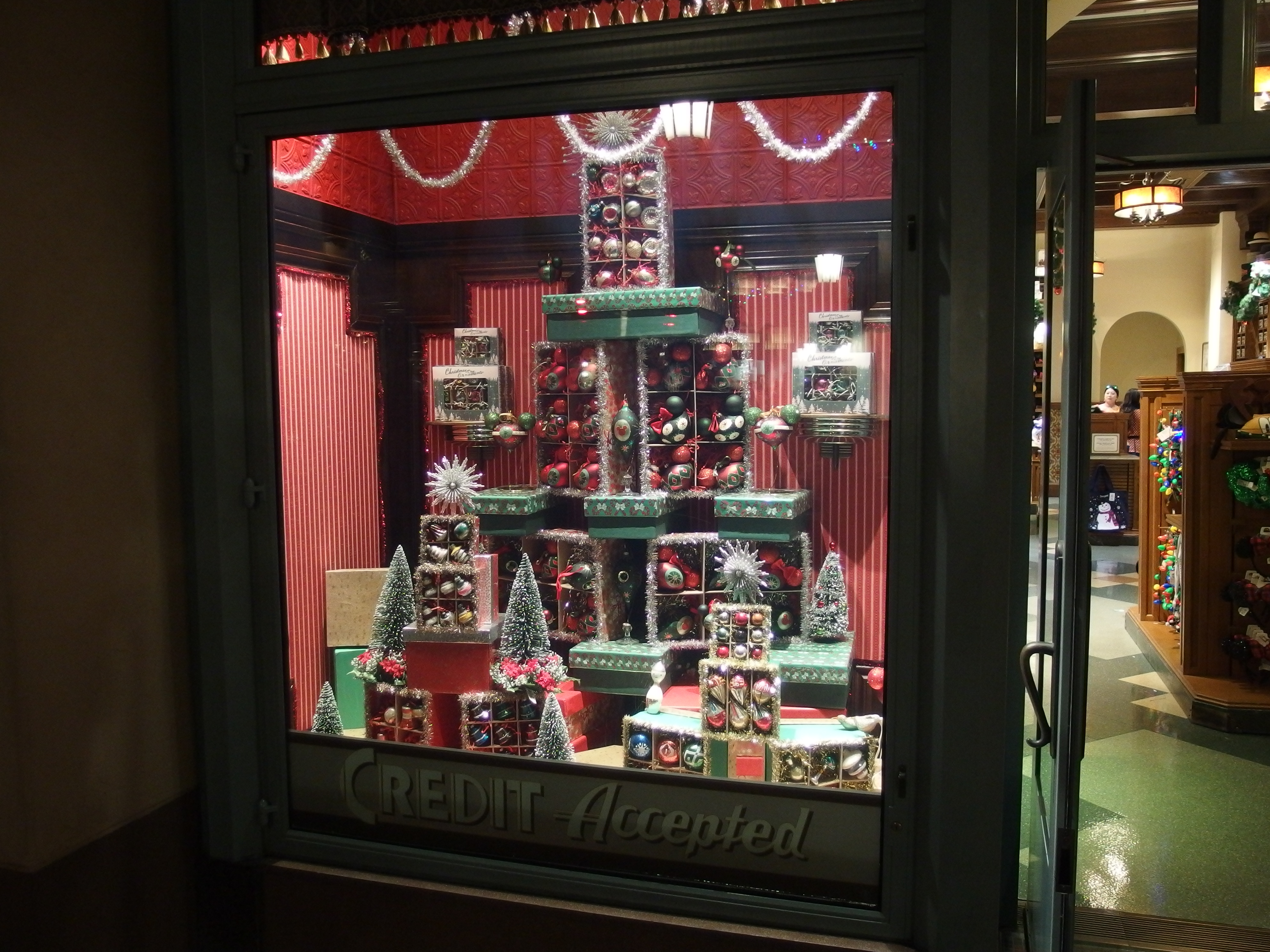 Shop windows offer a look into holidays of the past
