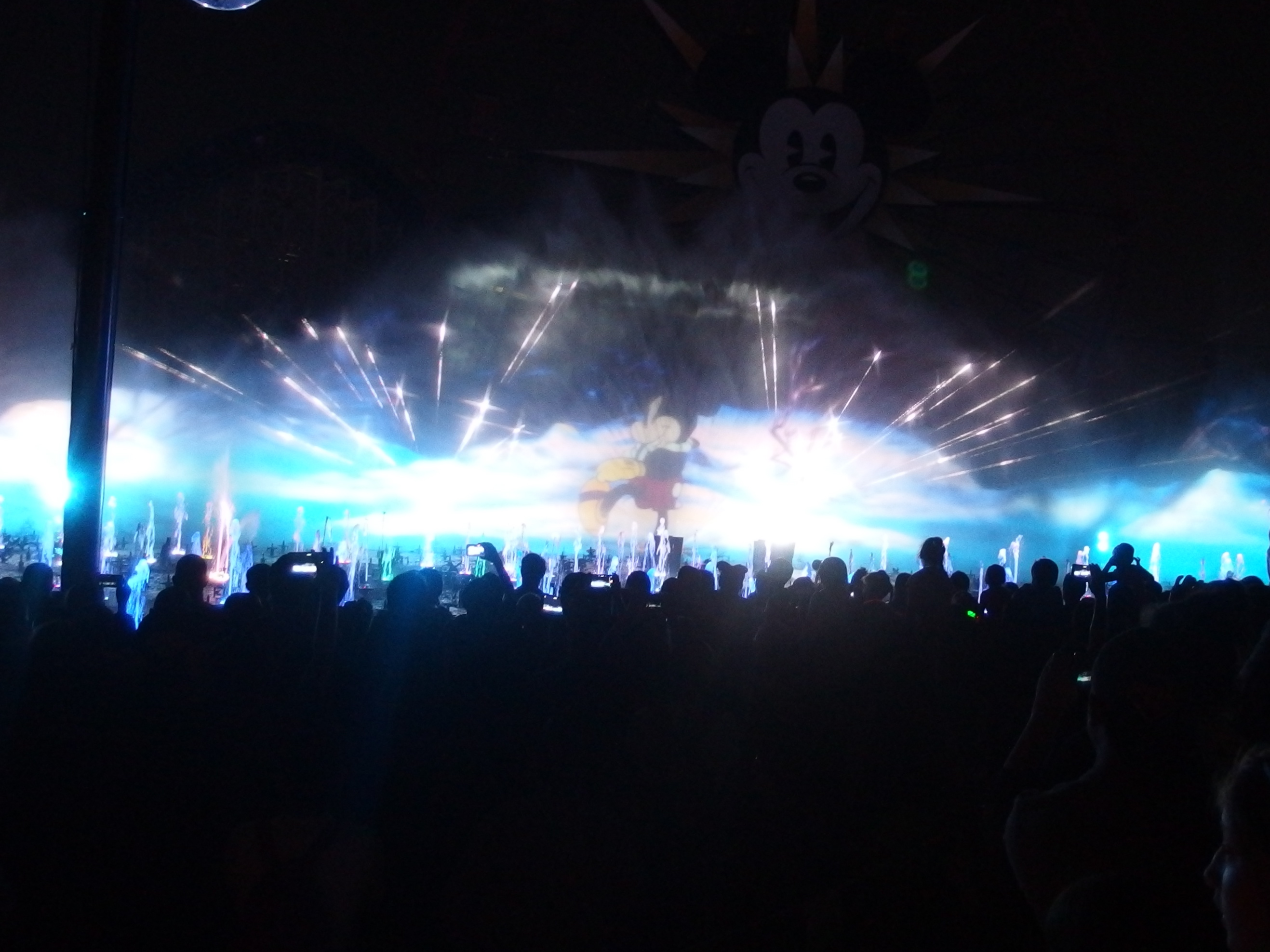 Mickey ice skates through a Winter Wonderland