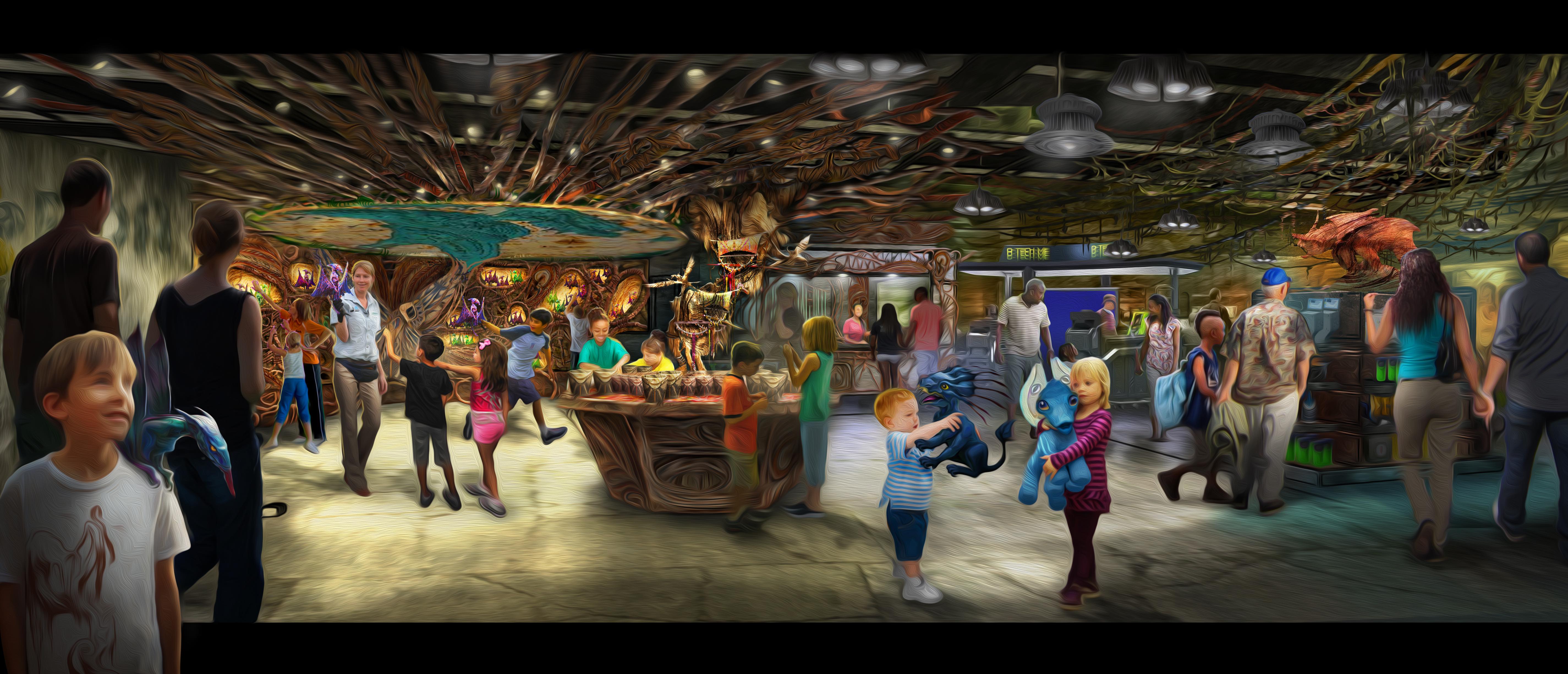 Windtraders is a merchandise location in Pandora – The World of AVATAR where travelers can purchase souvenirs, including Na’vi cultural items, toys, science kits and more. (Disney)
