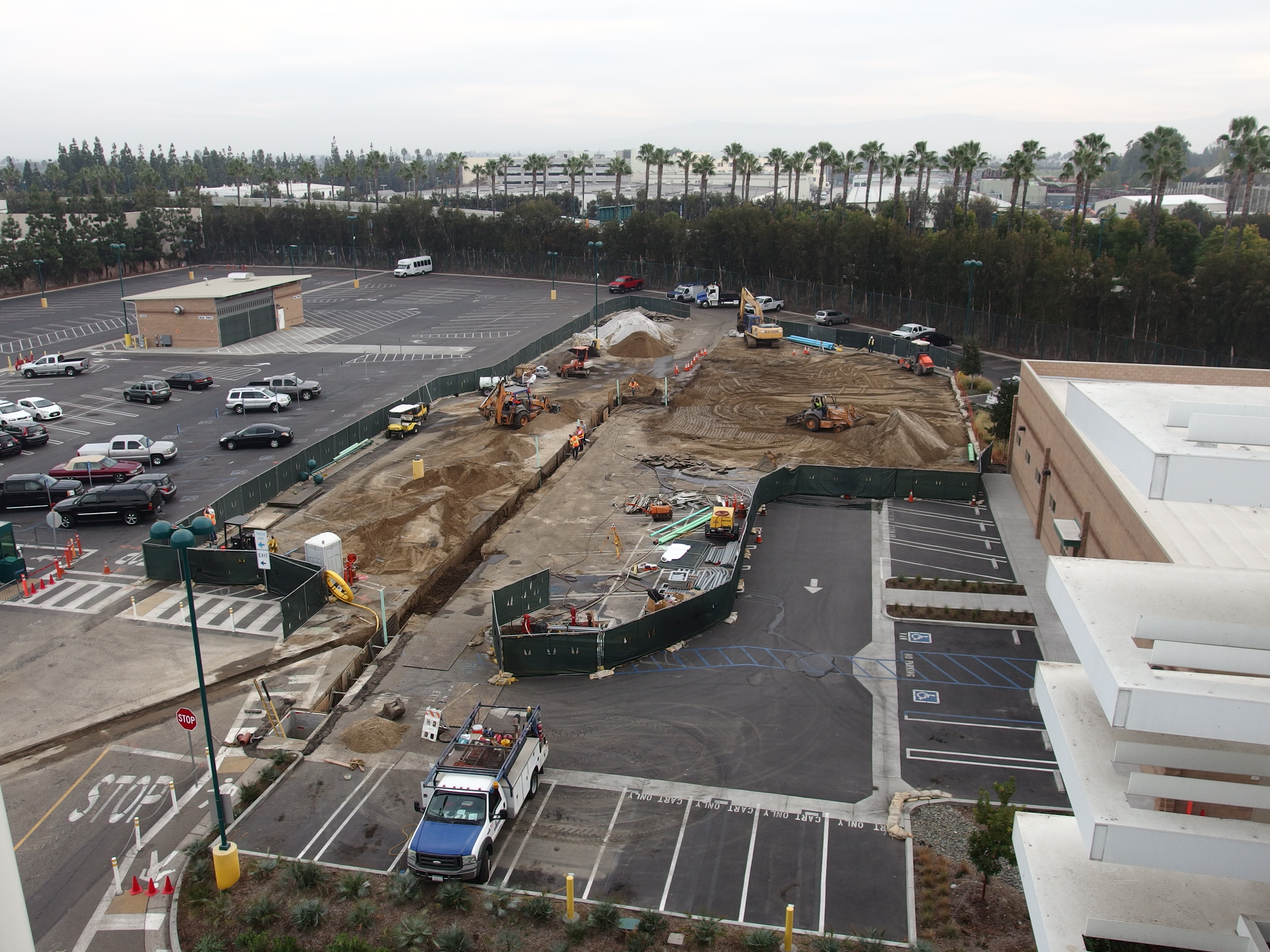 At the north side of Mickey and Friends, work has been done near the security building