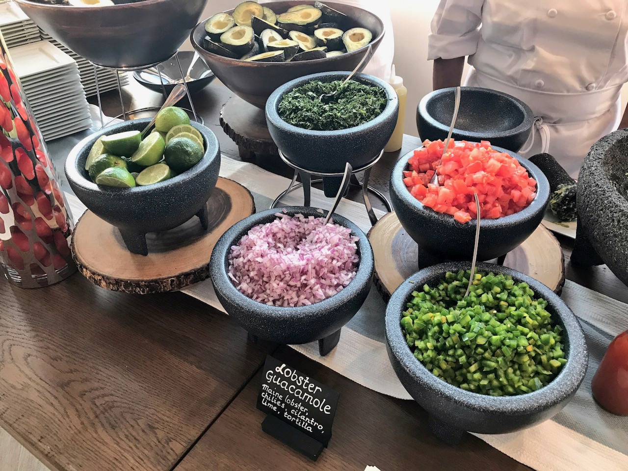 Fresh made lobster guacamole