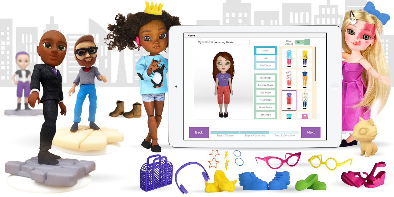 MakieLab website, where users could create custom, 3D-printed dolls