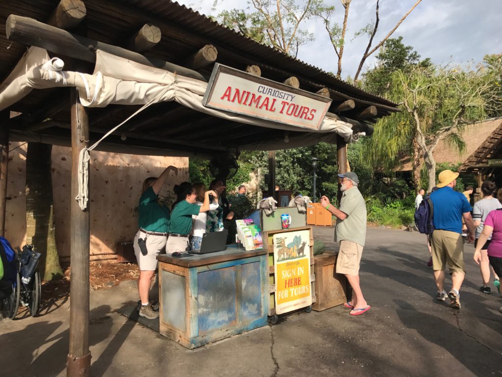  Check in both near the entrance of Kilimanjaro Safari