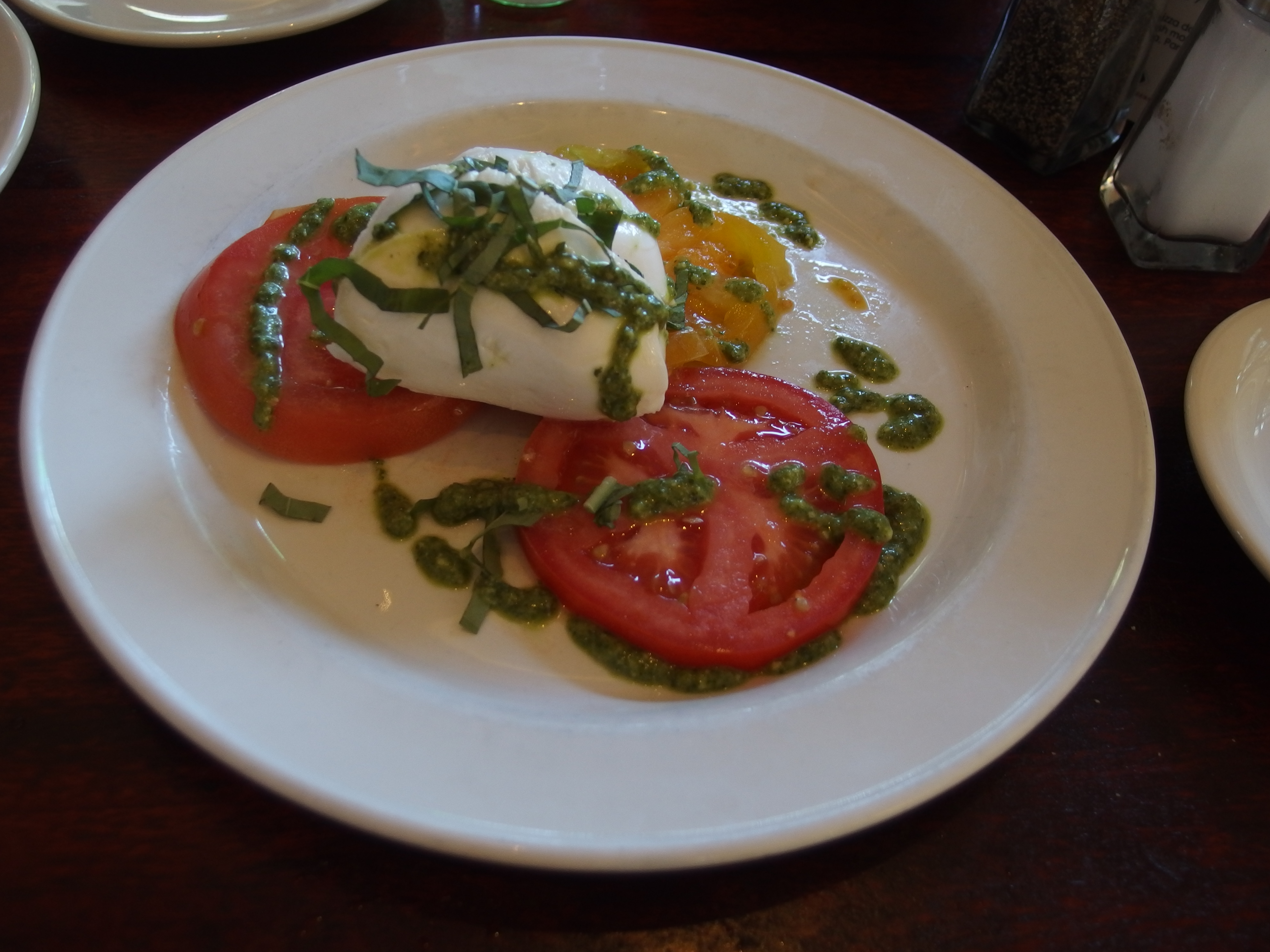 Naples’ caprese features two kinds of heirloom tomatoes