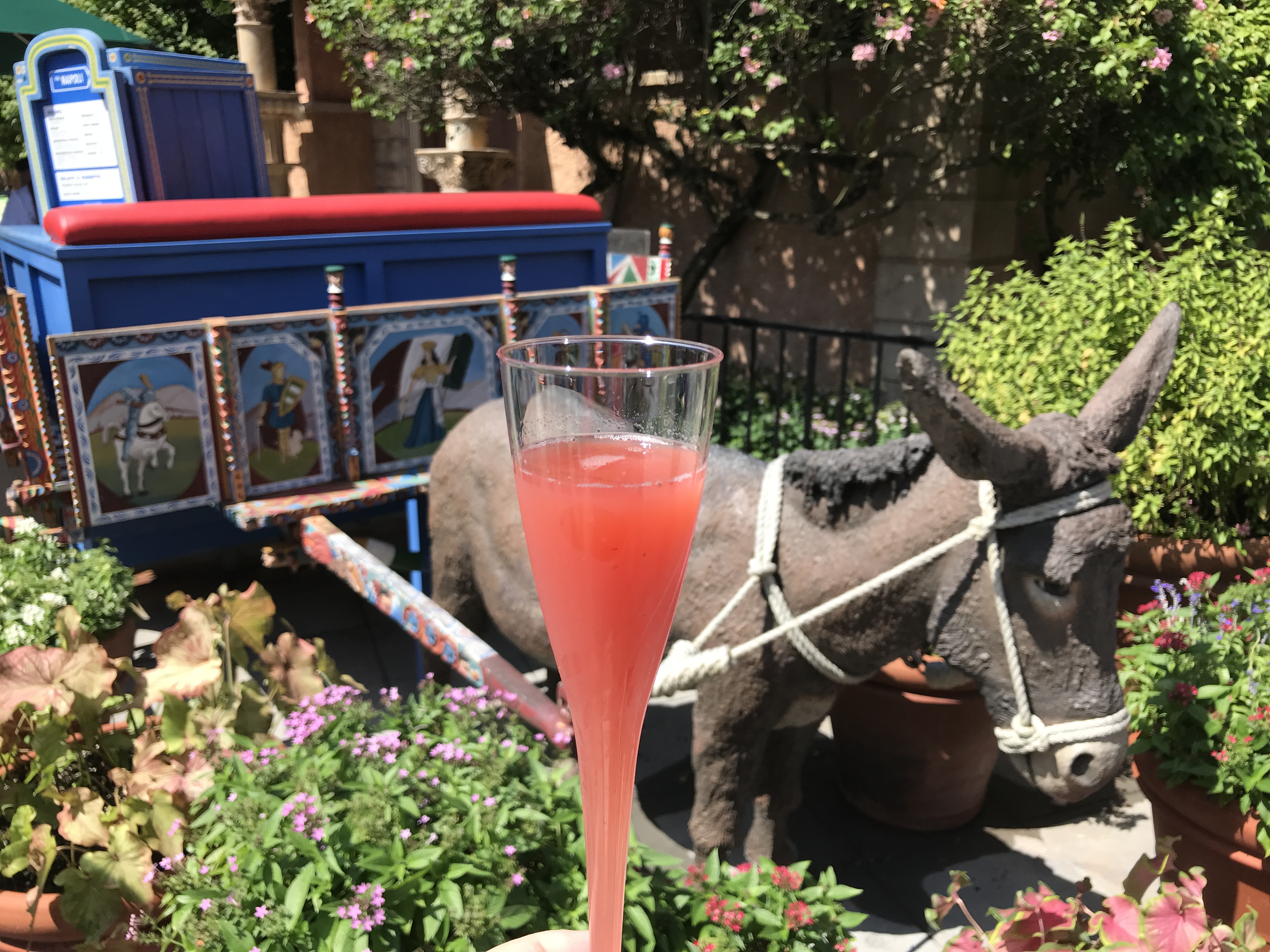 Epcot Italy Pavilion - Donkey Cart Orangecello Cocktail