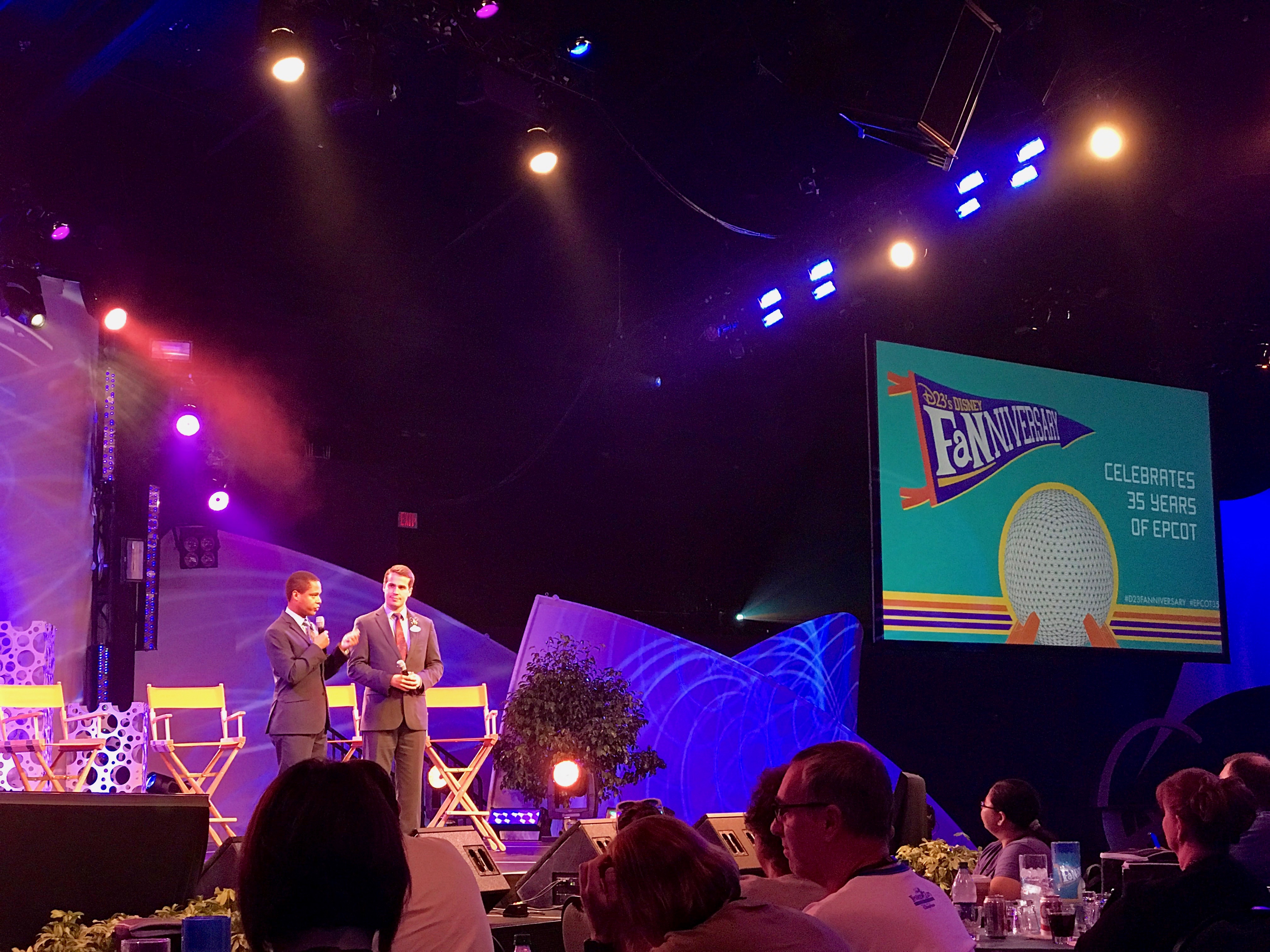 Epcot 35 - D23 Fanniversary Walt Disney World Resort Ambassadors Brandon Peters and Ken Facey,