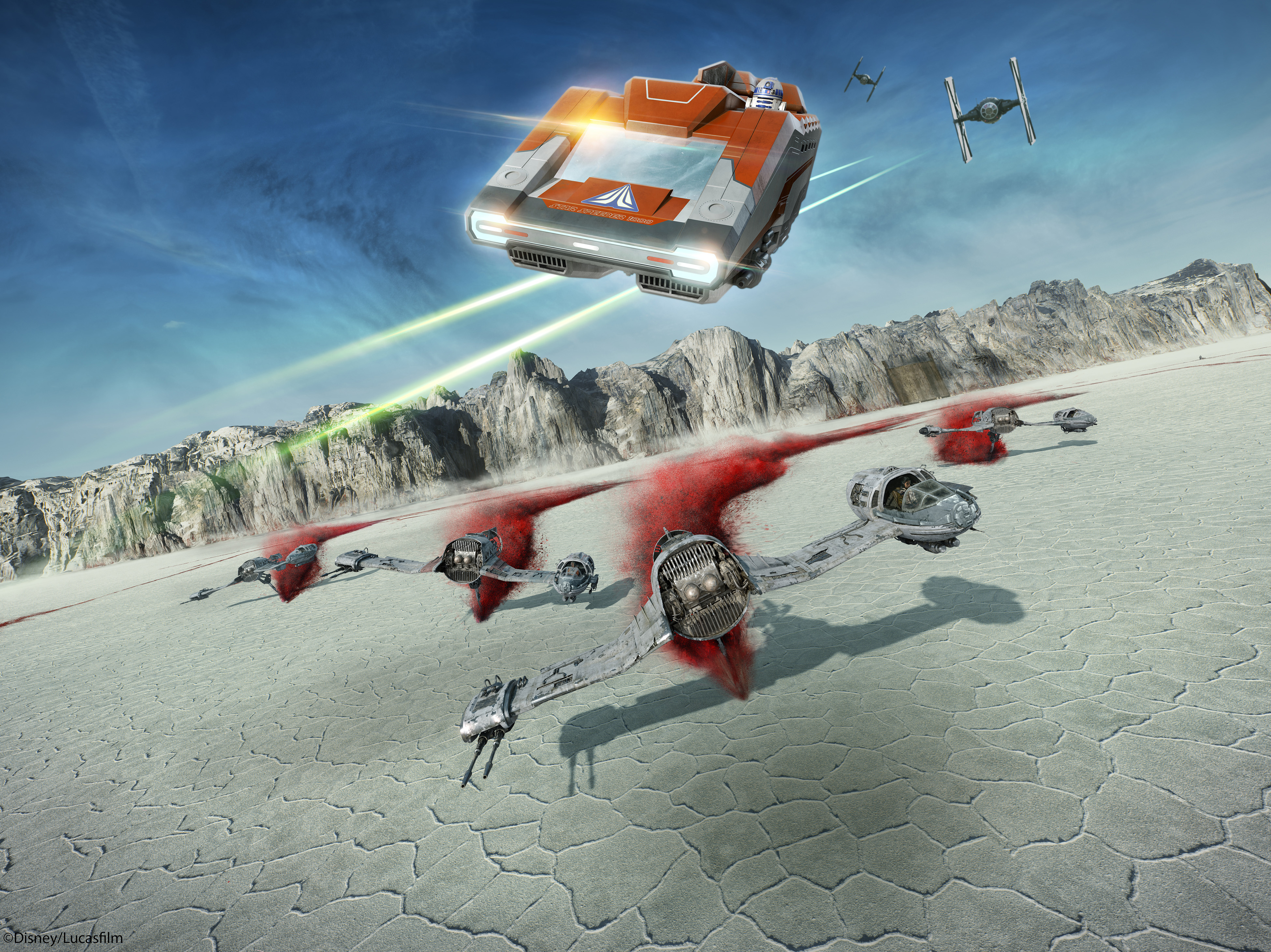 NEW ADVENTURES ON STAR TOURS -- Crait.