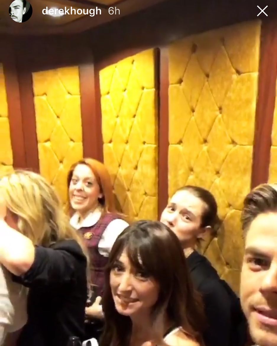 Derek Hough and guests from 2016 Christmas Parade taping. (via Instagram)