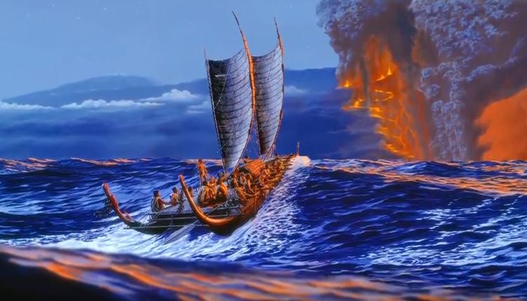 Hōkūleʻa painting by Herb Kane