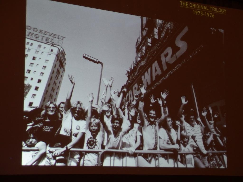 Star Wars fans outside the Chinese Theatre in Hollywood