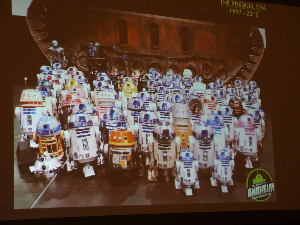 A collection of fan-built droids