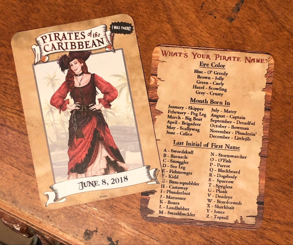 Pirate Redd collector cards were given out during the day