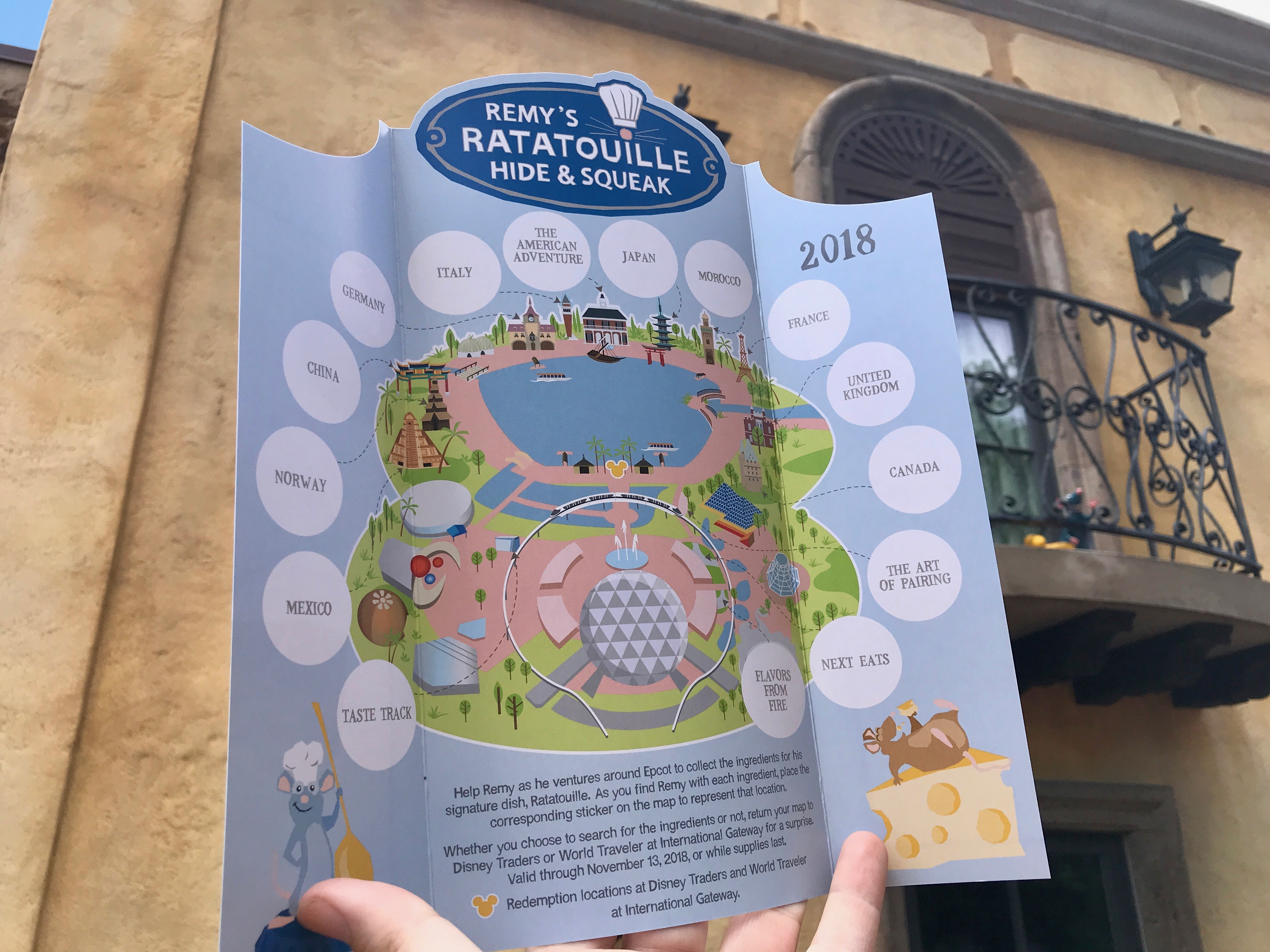 Epcot - 2018 International Food & Wine Festival Remy’s Ratatouille Hide ‘n’ Squeak Scavenger Hunt