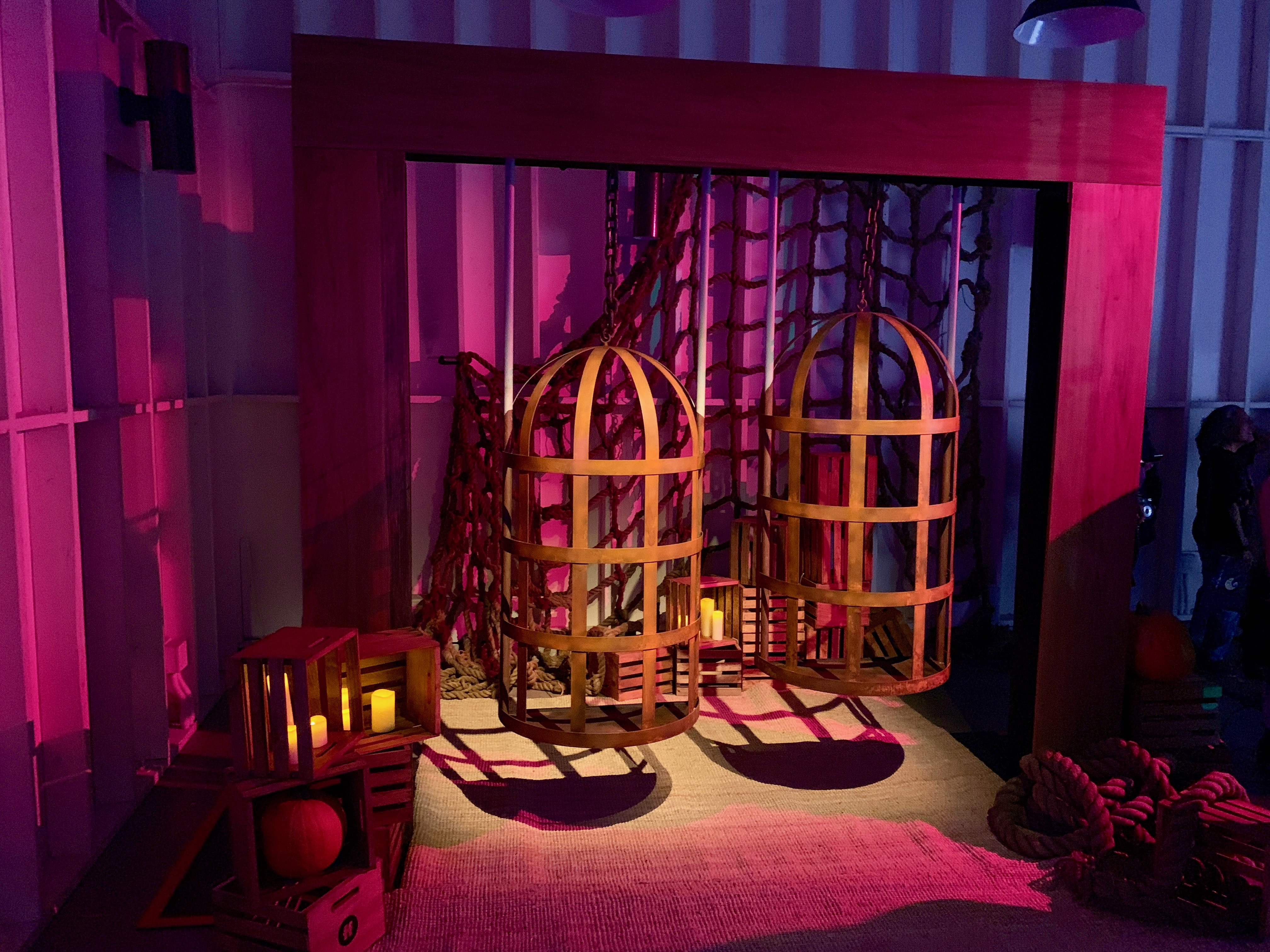 Freeform Halloween House - Sanderson Cottage Cage Photo Op