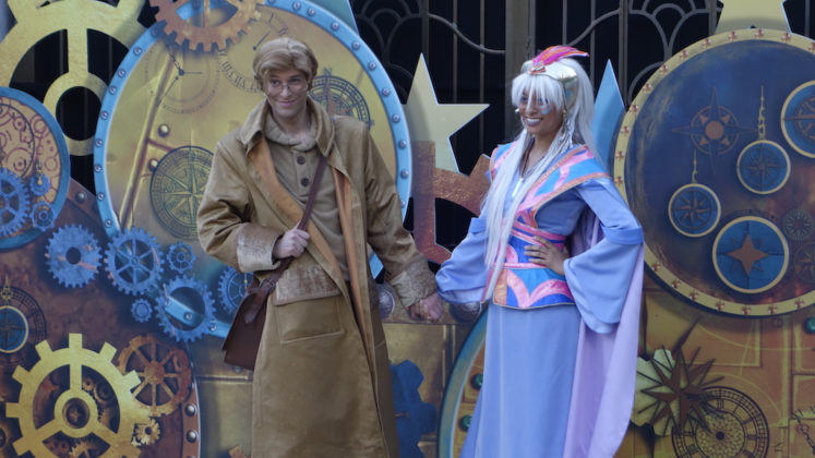 Milo and Kida greeting guests at the 2018 FanDaze event at Walt Disney Studios Park, Disneyland Paris
