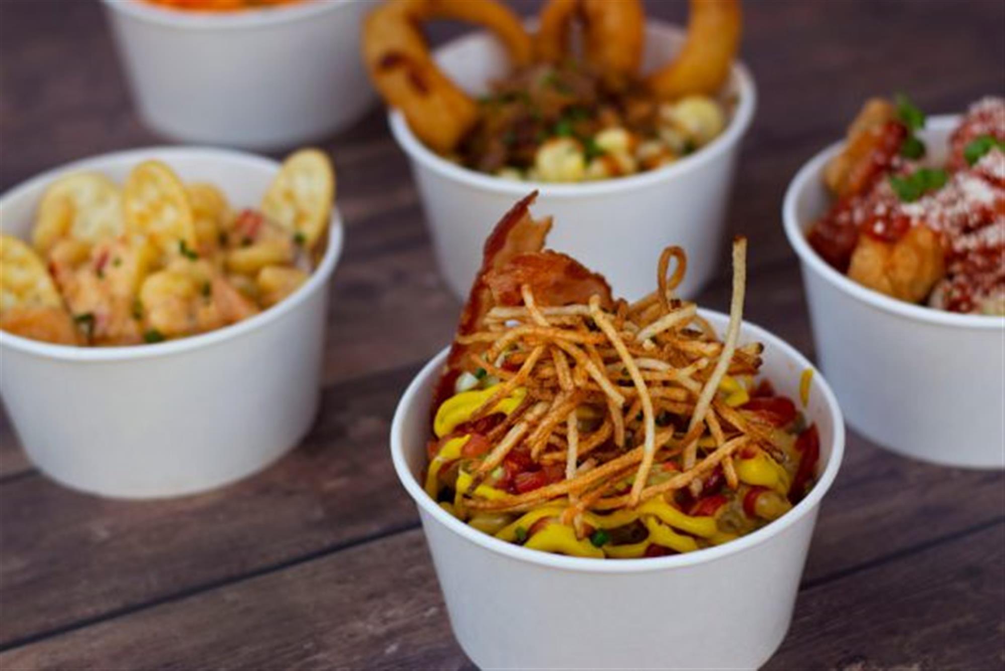 Mac-N-Cheese offerings from the Mac & Cheese Truck at Disney Springs