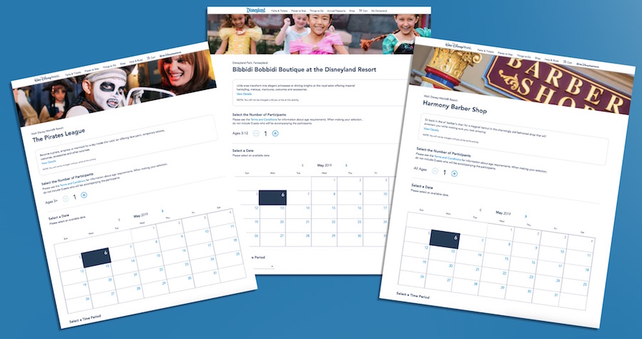 Online Reservations Now Available for Magical Experiences at Domestic Disney Parks
