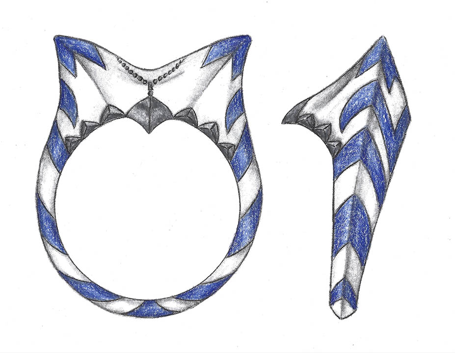 Sketch designs from the new RockLove X Star Wars collection.