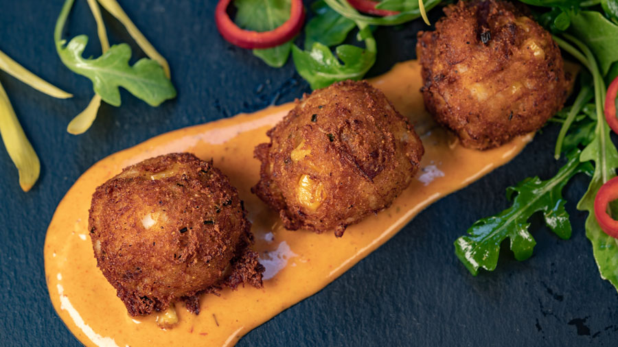 Dynamite Seafood Hush Puppies from Blue Bayou Restaurant at Disneyland Park