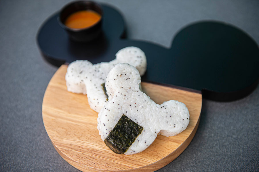 Sweet Thai Coconut Mickey Onigiri from Intermission Food Court at Disney&rsquo;s All-Star Music Resort