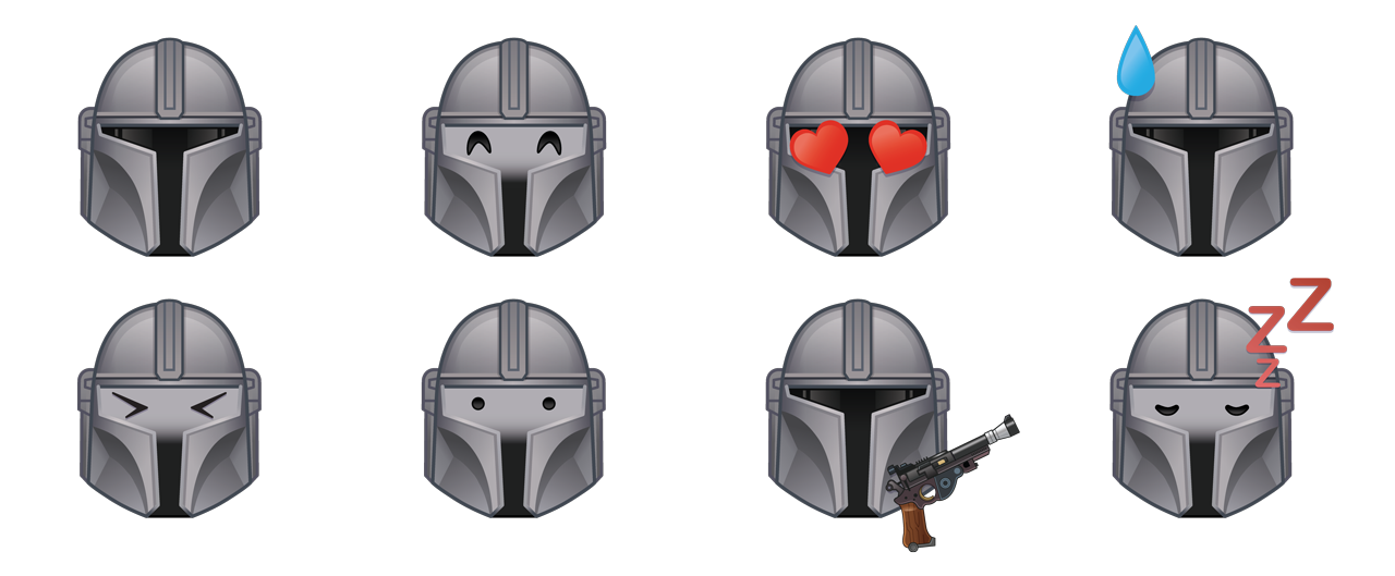 The Mandalorian expressions in Emoji Blitz