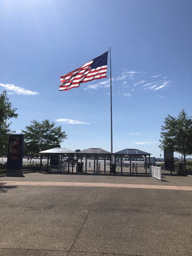 Park opened at 11am with playing of the National Anthem