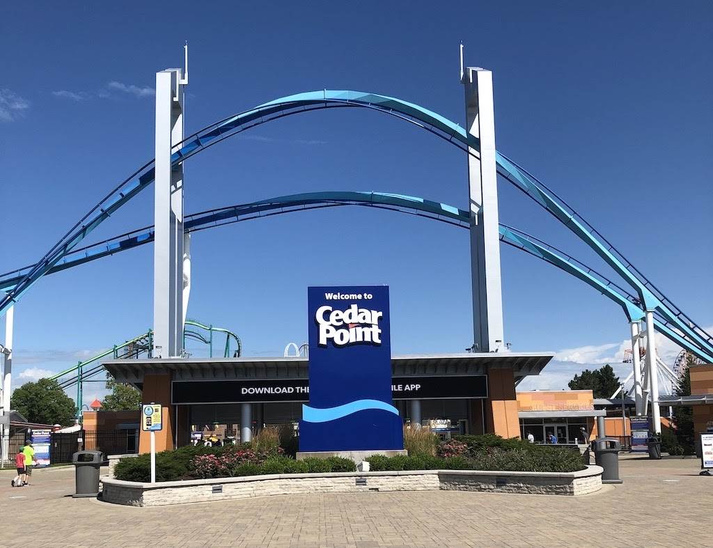 Cedar Point entry and GateKeeper roller coaster