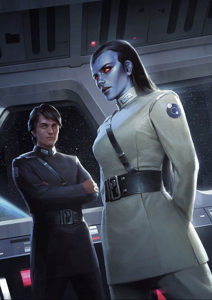 Admiral Ar'alani, as pictured in a marketing illustration for the previous Zahn novel, "Star Wars: Thrawn - Treason"
