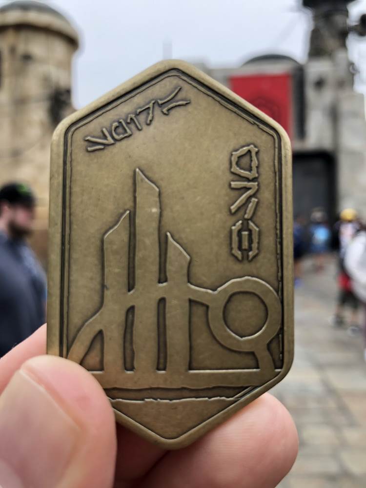 Gold Batuuan Spira gift card from Disneyland in 2019