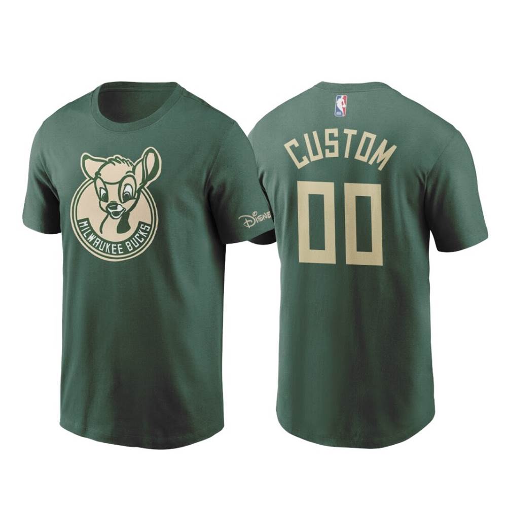 Custom Bucks NBA X Disney Mascot Restart 2020 Tee Bambi
