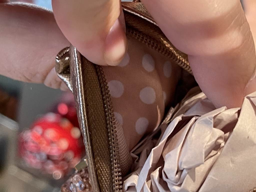 The backpack opens up!