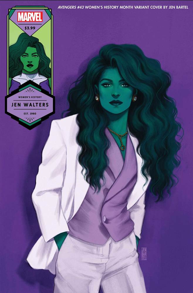"Avengers" #43 Women’s History Month Variant Cover By Jen Bartel