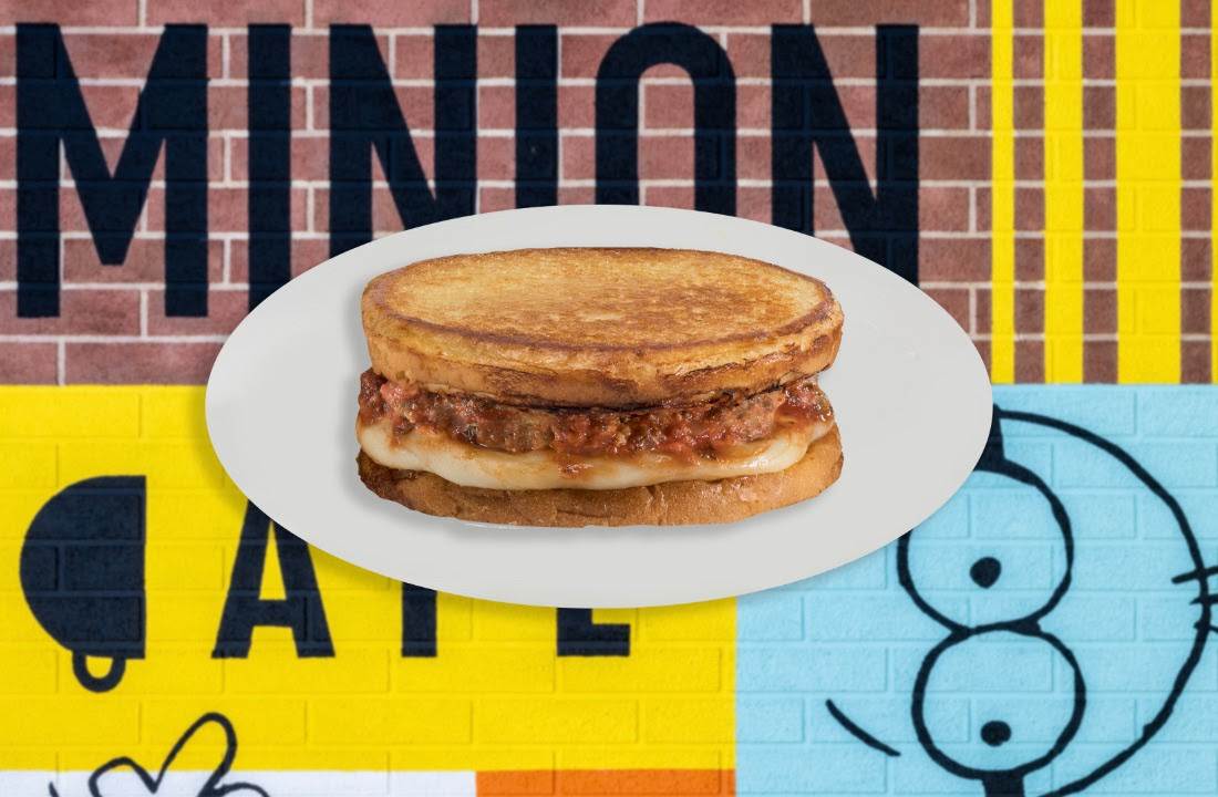 Minon Cafe - Grilled Cheese Sandwich with Meatballs
