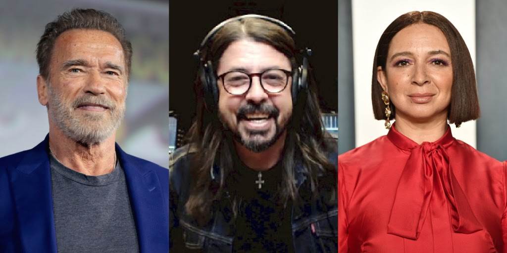 Arnold Schwarzenegger, Dave Grohl, Maya Rudolph (via Wikipedia, Popsugar)