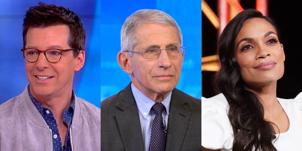 Sean Hayes, Dr. Fauci, Rosario Dawson