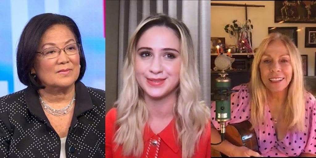 Sen. Mazie Hirono, Maria Bakalova, Rickie Lee Jones (via YouTube)