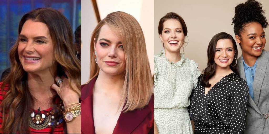 Brooke Shields, Emma Stone, Cast of "The Bold Type" (via Popsugar)