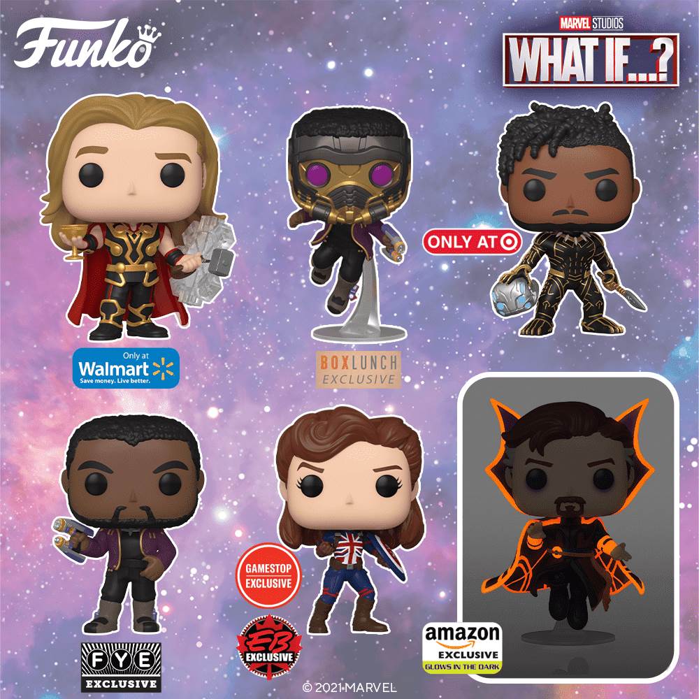 Thor, T’Challa as Star-Lord, King Kilmonger, T’Challa as Star-Lord, Captain Carter, Doctor Strange