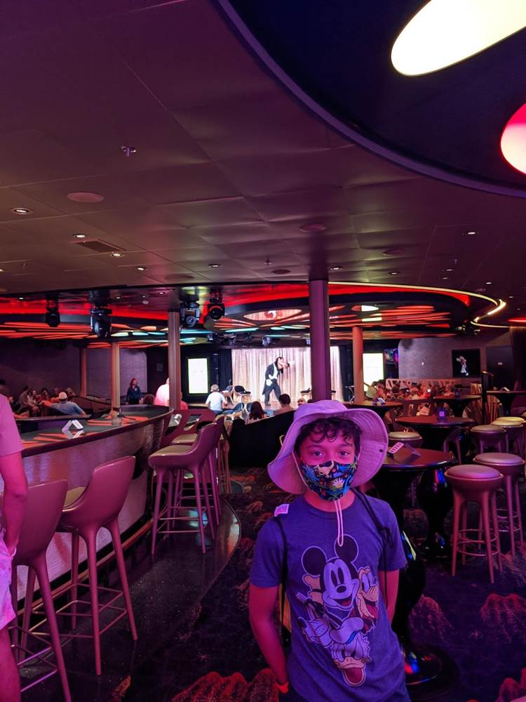 Gideon with Goofy (waaay in back)