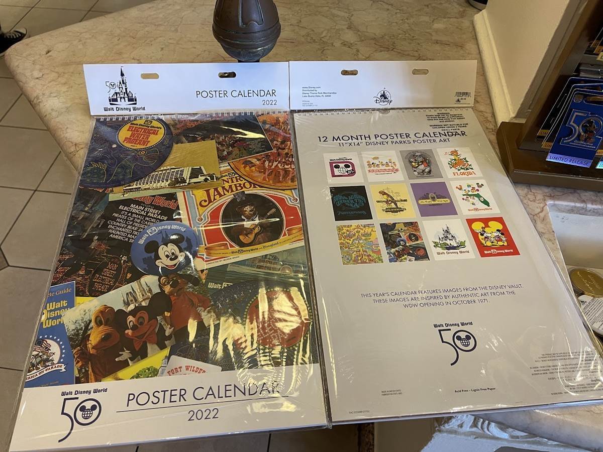 WDW Poster Calendar seen at Magic Kingdom