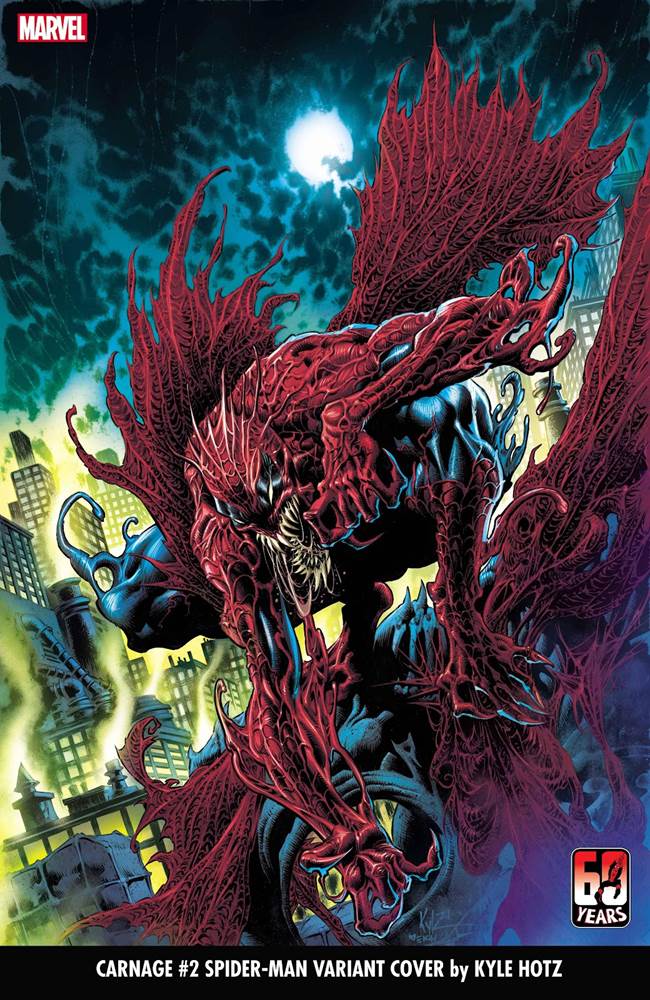 CARNAGE #2 SPIDER-MAN VARIANT COVER by KYLE HOTZ with Colors by ALEX GUIMARÃES